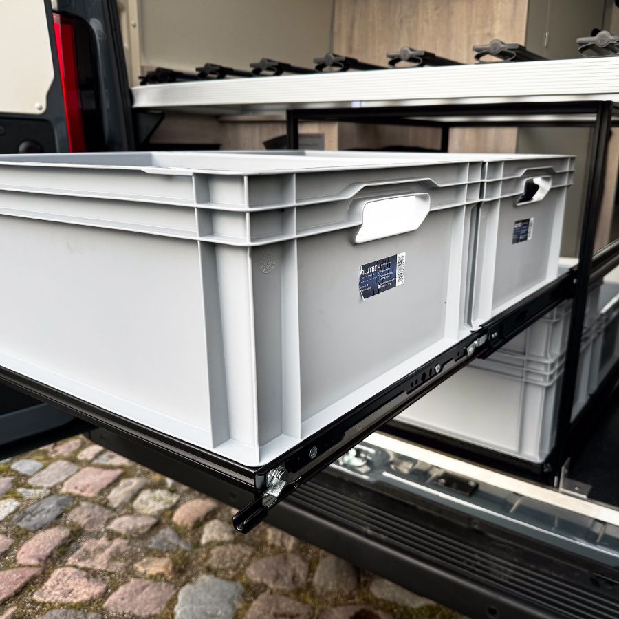 Heckauszug (Regal-System) für Kastenwagen und Wohnmobile - Vamper