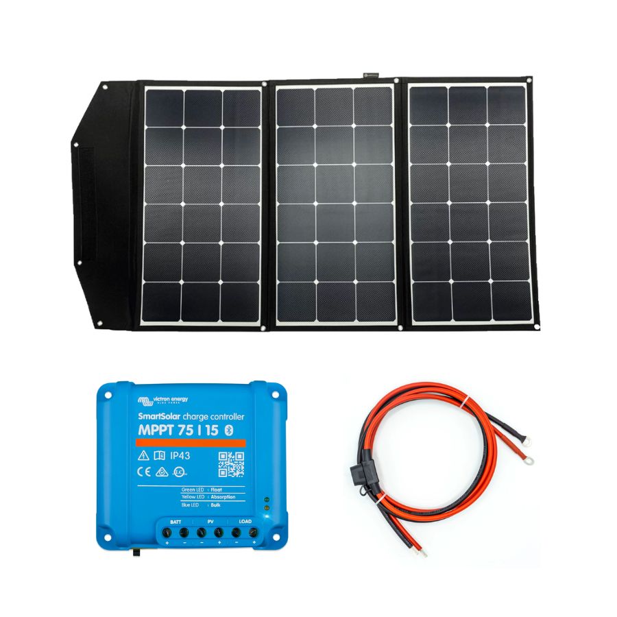 faltbares-Solarmodul-mit-Laderegler-und-Verbindungskabel