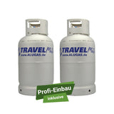 ALUGAS Travelmate 11 kg Gastankflasche - Umrüstung auf 1 oder 2 Flaschen inkl. Einbau