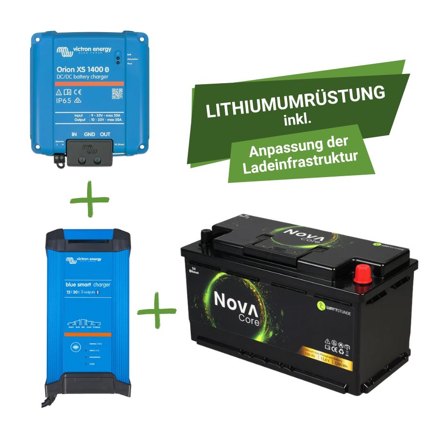 Lithiumumrüstung WATTSTUNDE 'Nova Base & Core' inkl. Anpassung der Ladegeräte - Vamper