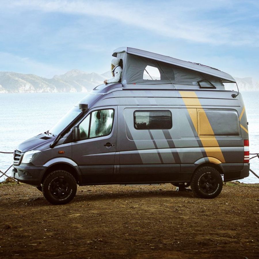 Aufstelldach SCA 252 für Mercedes-Benz Sprinter und VW Crafter mit Einbau - Vamper